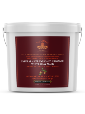 Moroccan white clay Aker fassi powder- argan oil- vitamin E Mask By Almond