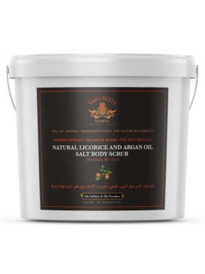 Moroccan licorice sea salt scrub- argan oil-niacinamide- vitamin E infused by Oud